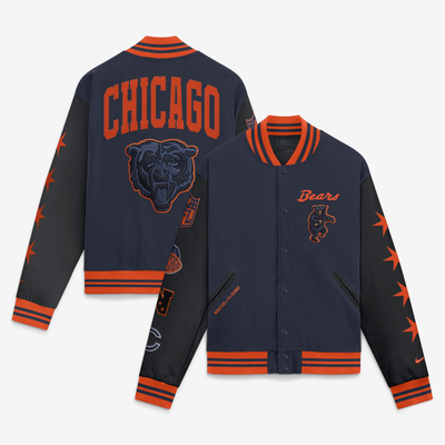  Chicago Bears Nike 2026 Rivalries Collection Varsity Jacket - Navy