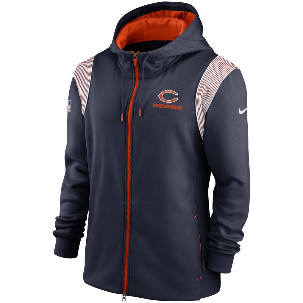 Chicago Bears Nike Performance Sideline Lockup Full-Zip Hoodie - Navy
