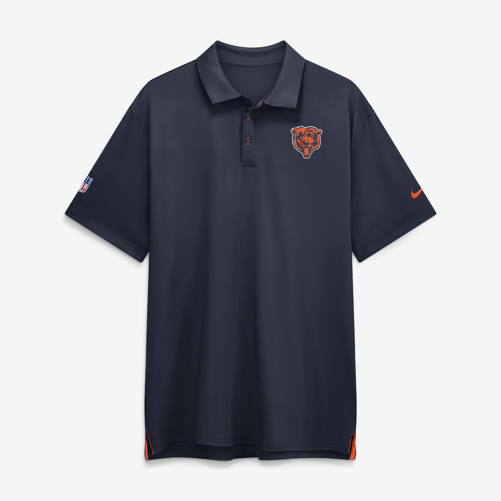 Chicago Bears Nike Sideline Powerful Blocking Dri-FIT Tour Polo - Navy
