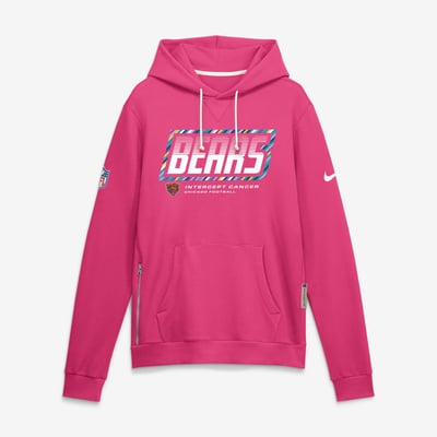 Chicago Bears Nike 2026 NFL Crucial Catch Sideline Standard Issue Dri-FIT Pullover Hoodie - Pink