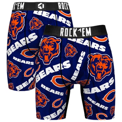 Chicago Bears Rock Em Logo Boxer Briefs - Navy