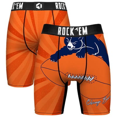  Chicago Bears Rock Em Throwback Swirl Boxer Briefs - Orange