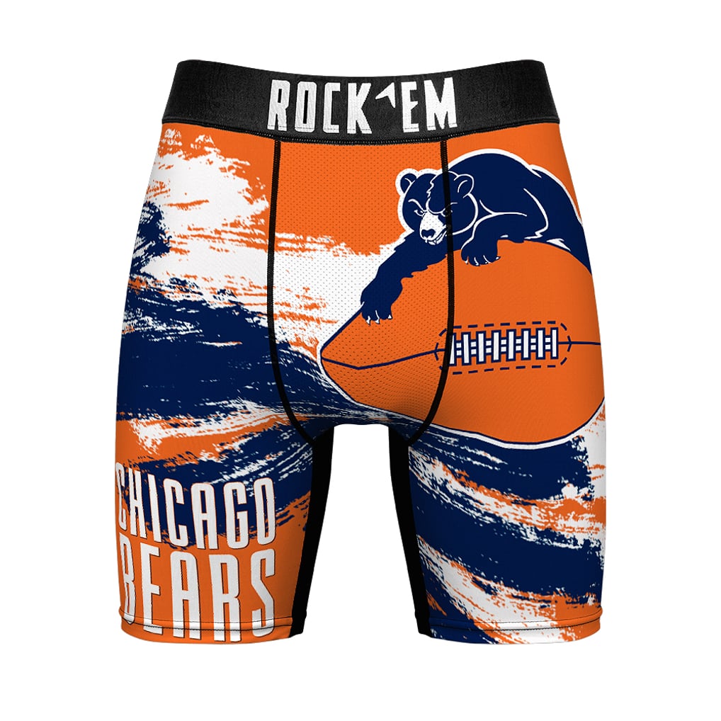  Chicago Bears Rock Em Socks Gridiron Classic Paint Boxer Briefs