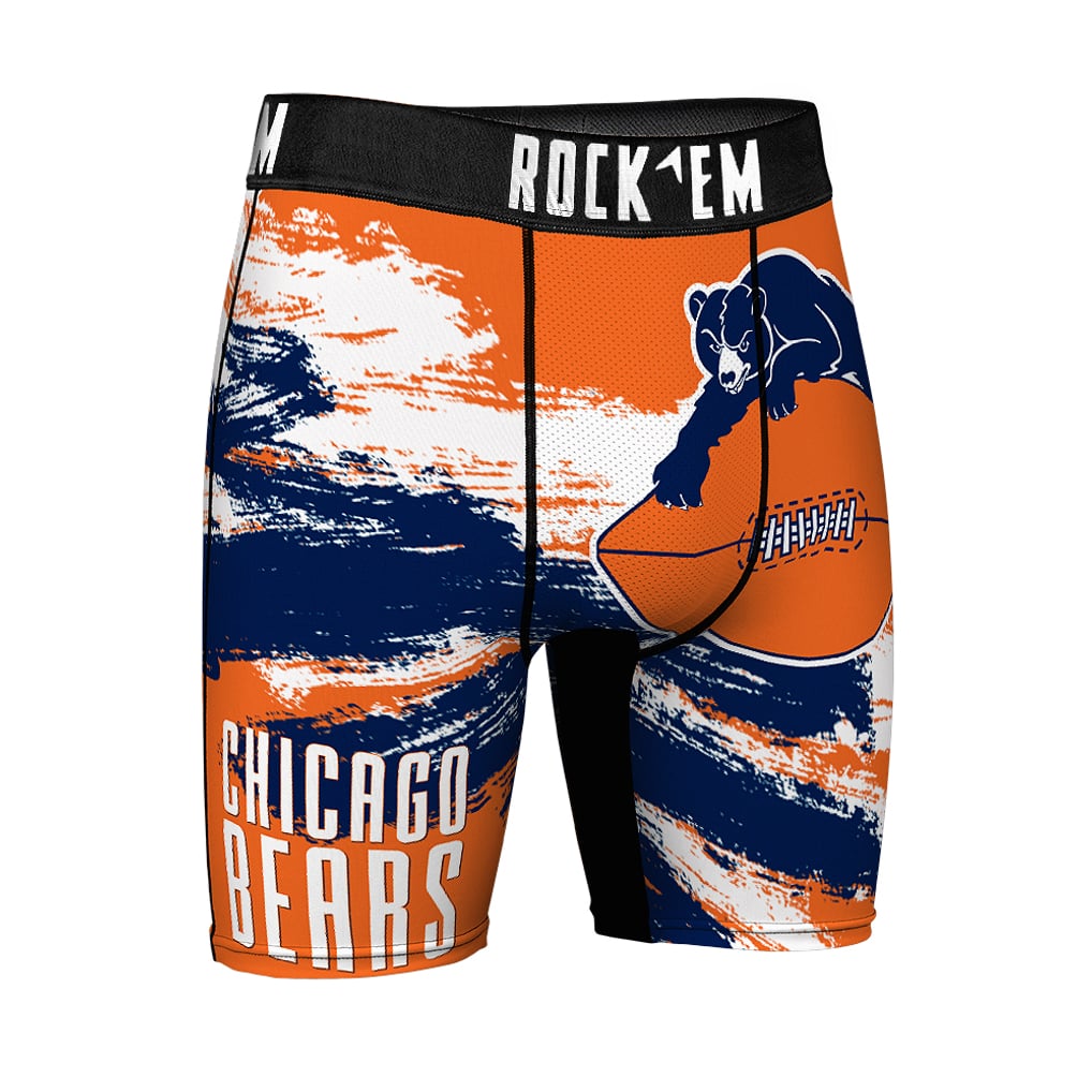 Chicago Bears Rock Em Socks Gridiron Classic Paint Boxer Briefs