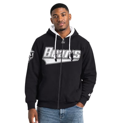 Chicago Bears Starter The Rival Full-Zip Hooded Jacket - Black