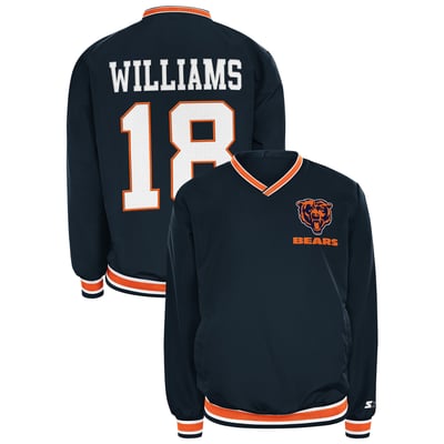 Caleb Williams Chicago Bears Starter Player Layer V-Neck Pullover - Navy