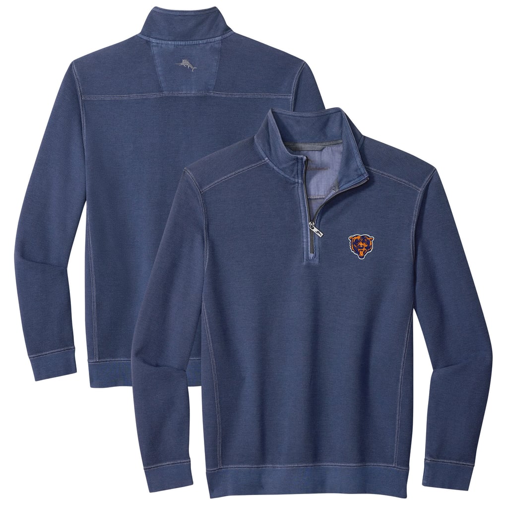  Chicago Bears Tommy Bahama Big & Tall Montego Bay Half-Zip Pullover - Navy