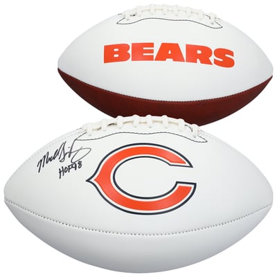Mike Singletary Chicago Bears Autographed Fanatics Authentic Franklin White Panel Football with "HOF 98" Inscription