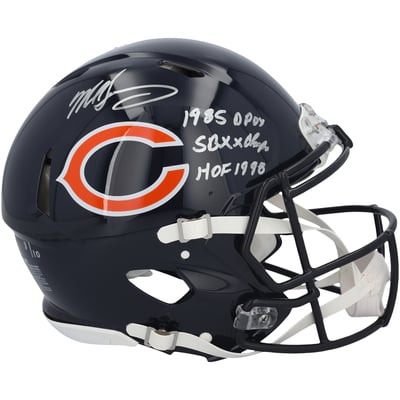 Mike Singletary Chicago Bears Autographed Fanatics Authentic Riddell Speed Authentic Helmet with Multiple Inscriptions - Limited Edition of 10