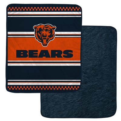 Chicago Bears Pegasus 60" x 70" Checkered Dash Faux Fur Blanket