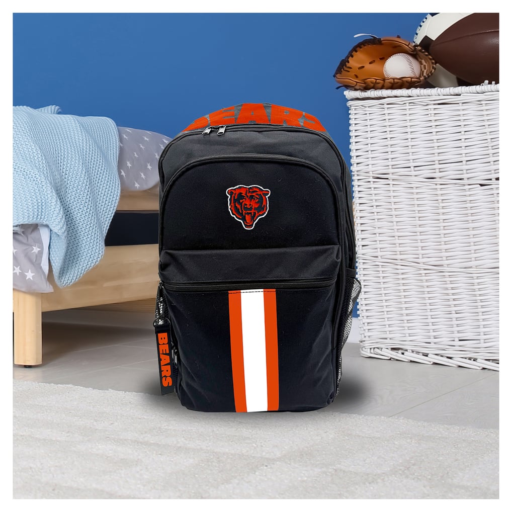 Chicago Bears Pegasus Triple Stripe Wordmark Backpack w/Keychain