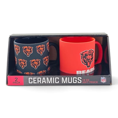 Chicago Bears Pegasus Two-Piece 16oz. Home & Away Soft Touch Ceramic Mug Set