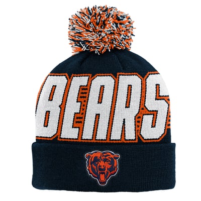 Chicago Bears Outerstuff Preschool Cuffed Knit Hat with Pom - Navy