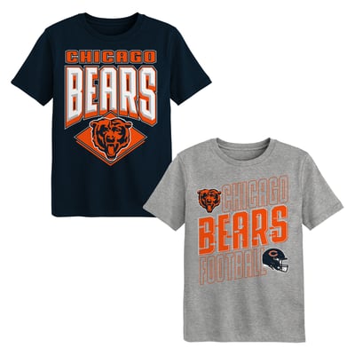 Chicago Bears Outerstuff Preschool Trench Kings 2-Pack T-Shirt Set - Navy/Gray