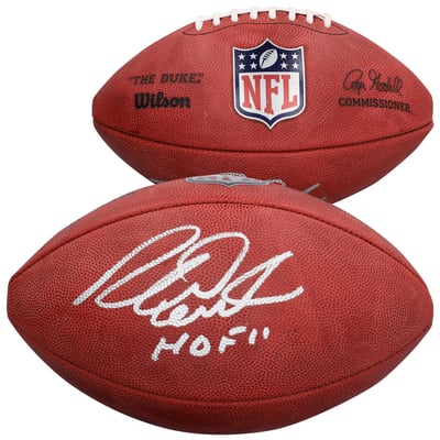 Richard Dent Chicago Bears Autographed Fanatics Authentic Wilson Duke Full Color Football with "HOF 11" Inscription