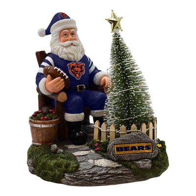Chicago Bears The Memory Company Santa Figurine with LED Tree