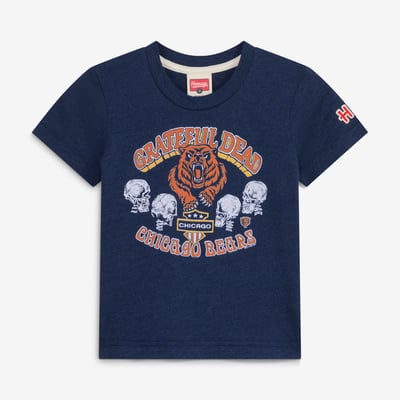  Chicago Bears Homage Toddler NFL x Grateful Dead Tri-Blend T-Shirt - Navy