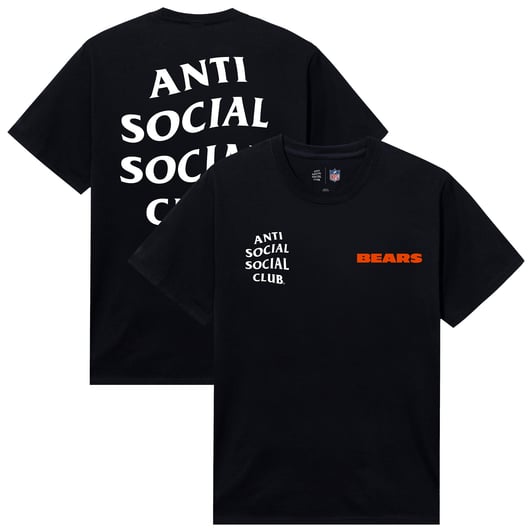 Chicago Bears AntiSocialSocialClub x NFL Unisex Snap T-Shirt - Black