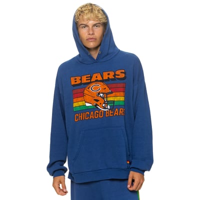 Chicago Bears Aviator Nation Unisex Relaxed Tri-Blend Hoodie - Navy