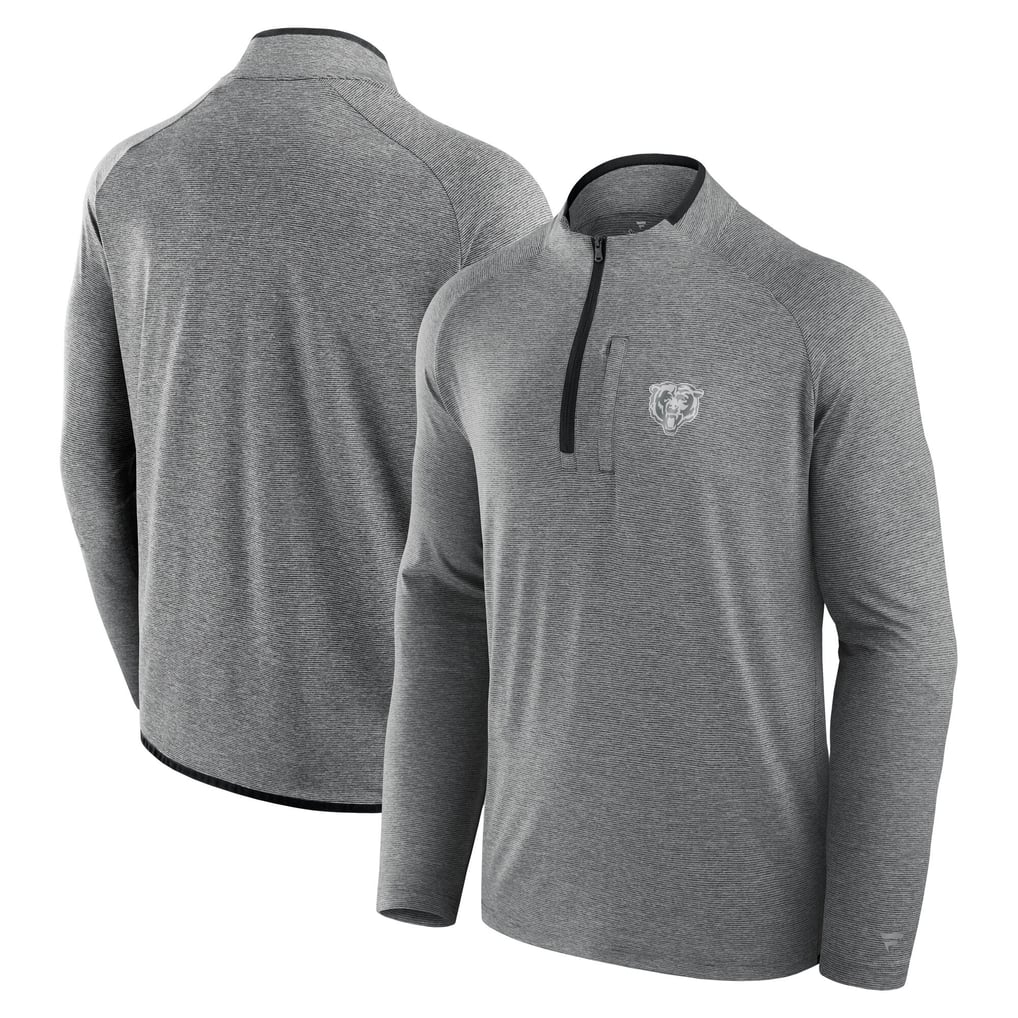 Chicago Bears Fanatics Unisex Front Office Performance Primary Quarter-Zip Jacket - Charcoal
