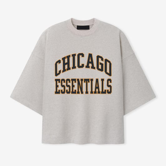 Chicago Bears Fear of God x NFL Unisex Merch T-Shirt - Oatmeal