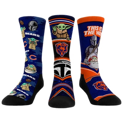  Chicago Bears Rock Em Unisex 3-Pack Mandalorian Crew Socks