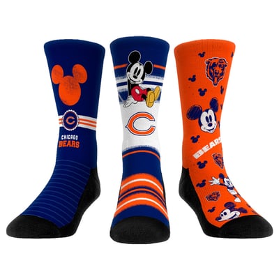  Chicago Bears Rock Em Unisex Disney Three-Pack Crew Socks Set - 