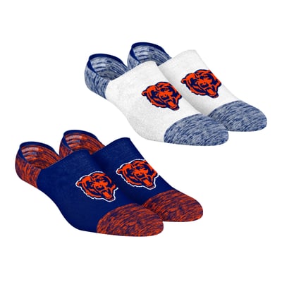 Chicago Bears Rock Em Unisex Two-Pack Marl No-Show Socks