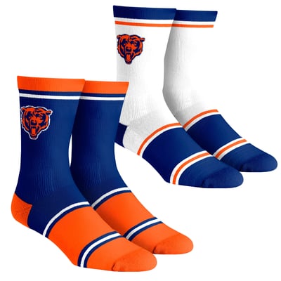 Chicago Bears Rock Em Unisex Two-Pack Team Color Crew Socks - Navy
