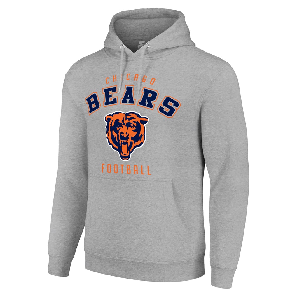 Chicago Bears Starter Unisex Logo Pullover Hoodie - Heather Gray