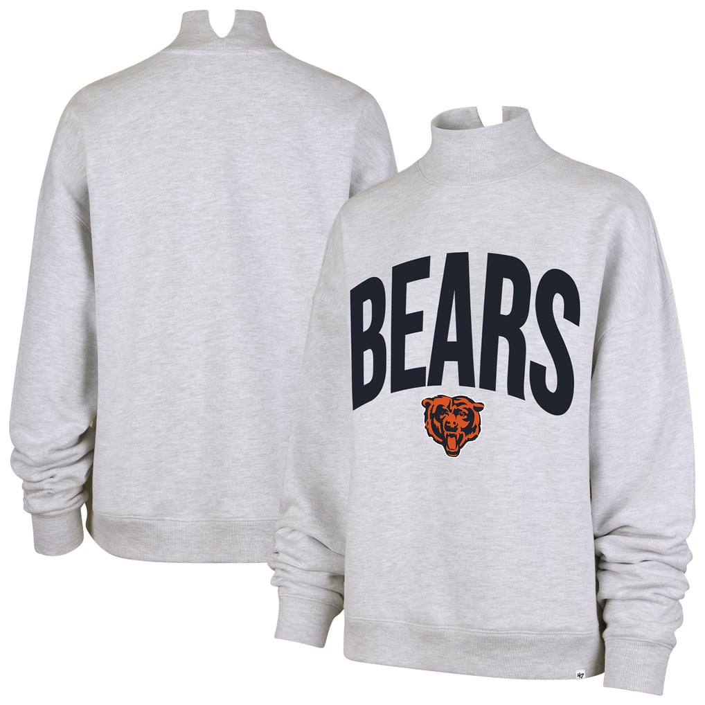  Chicago Bears '47 Women's Subtle Muse Mock Neck Sweatshirt - Gray