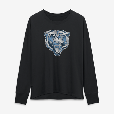 Chicago Bears Women's Forged Mascot Long Sleeve T-Shirt - Black