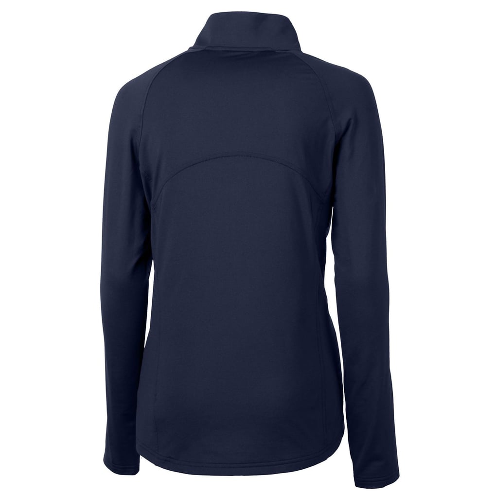Chicago Bears Cutter & Buck Women's Throwback Logo Adapt Eco Knit Stretch Recycled Half-Zip Pullover Top - Navy