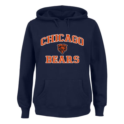 Chicago Bears Fanatics Women's Plus Size Heart & Soul Hoodie - Navy