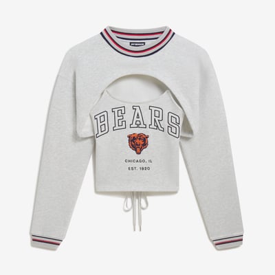 Chicago Bears Off Season x NFL Women's Fleece Shrug Cami - Gray
