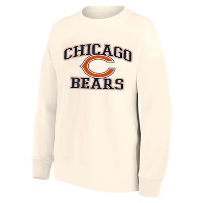 Chicago Bears Mitchell & Ness Women's Heart & Soul Plus Size Sweatshirt - Cream