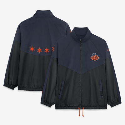  Chicago Bears Nike Women's 2026 Rivalries Collection Oversized Full-Zip Jacket - Navy