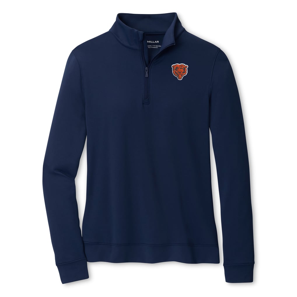  Chicago Bears Peter Millar Women's Perth Quarter-Zip Pullover - Navy