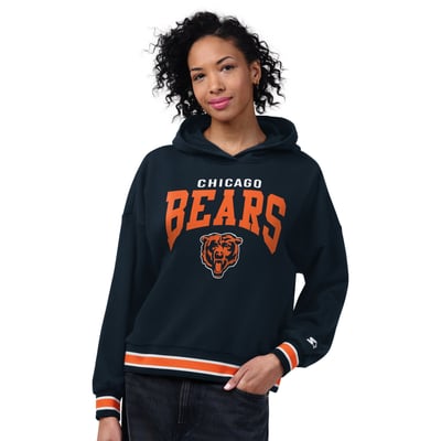 Chicago Bears Starter Women's Home Plate Hoodie - Navy