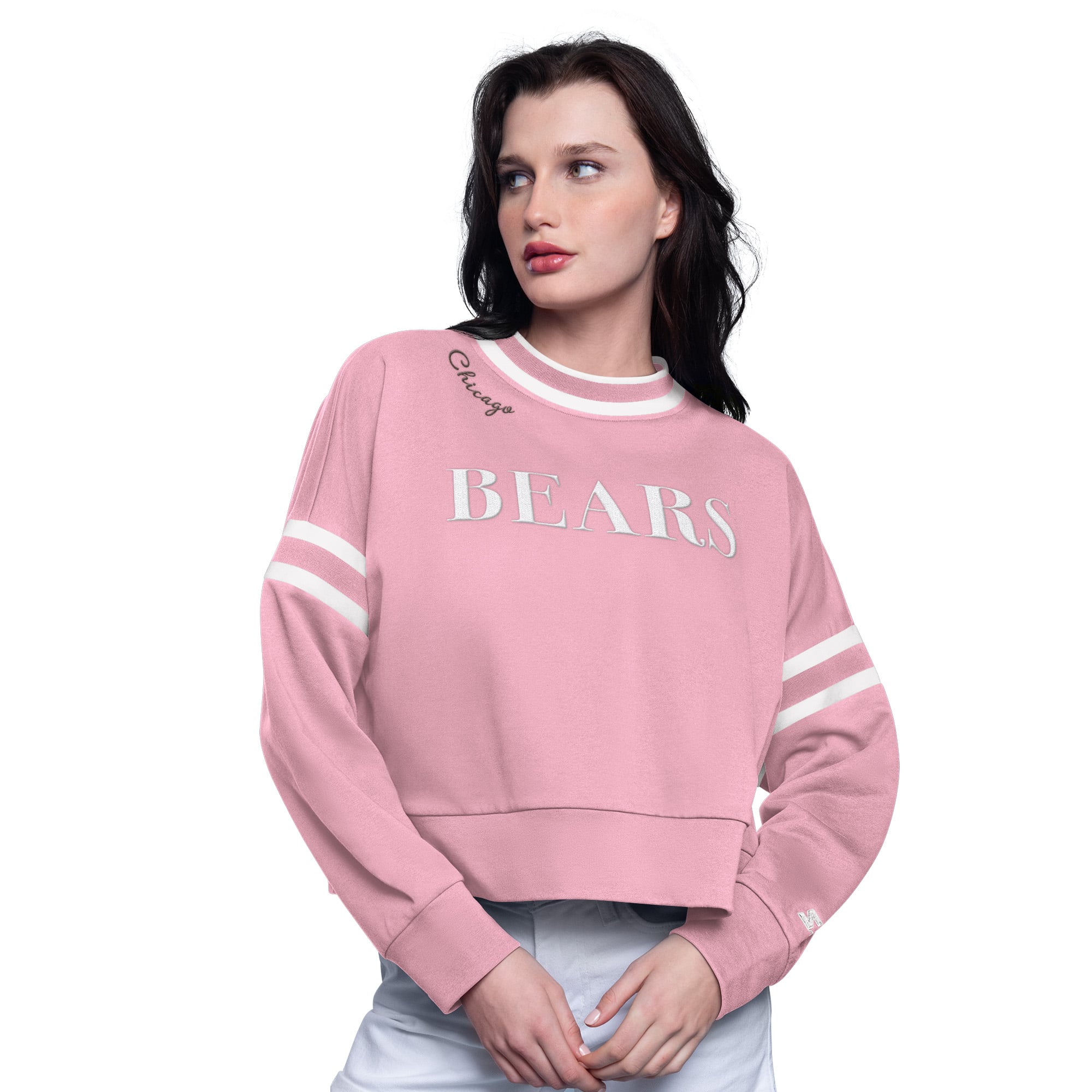 Sweat-shirt à Bandoulière Victoria's Secret « Sweet Home Chicago » - Rose, Neuf