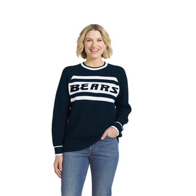  Chicago Bears WEAR by Erin Andrews Women's Raglan Shaker Sweater - Navy