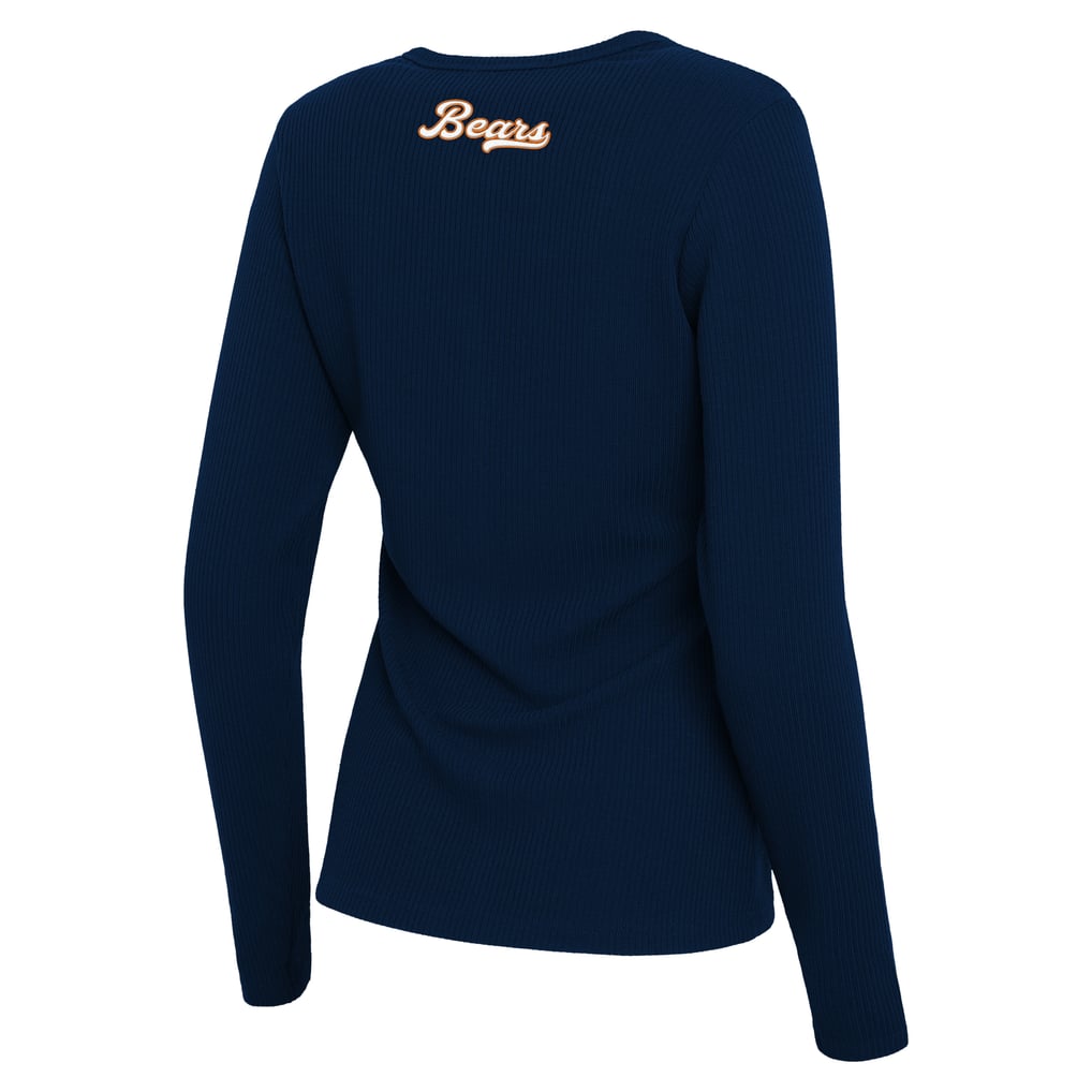 Chicago Bears WEAR by Erin Andrews Women's Ribbed Full-Button Cardigan ...