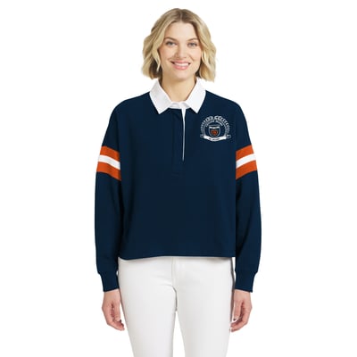  Chicago Bears WEAR by Erin Andrews Women's Rugby Long Sleeve T-Shirt - Navy