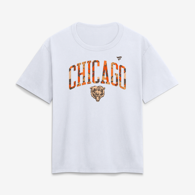 Chicago Bears Women's Fall Wordmark T-Shirt - White