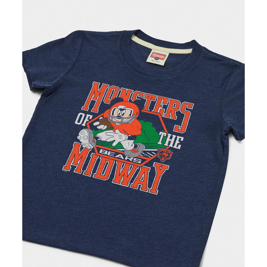 Youth Homage Navy Chicago Bears x Mickey Mouse Tri-Blend T-Shirt