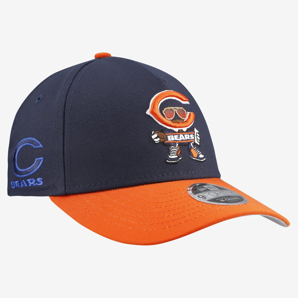 Chicago Bears New Era Youth Cartoon 9FORTY A-Frame Adjustable Hat - Navy