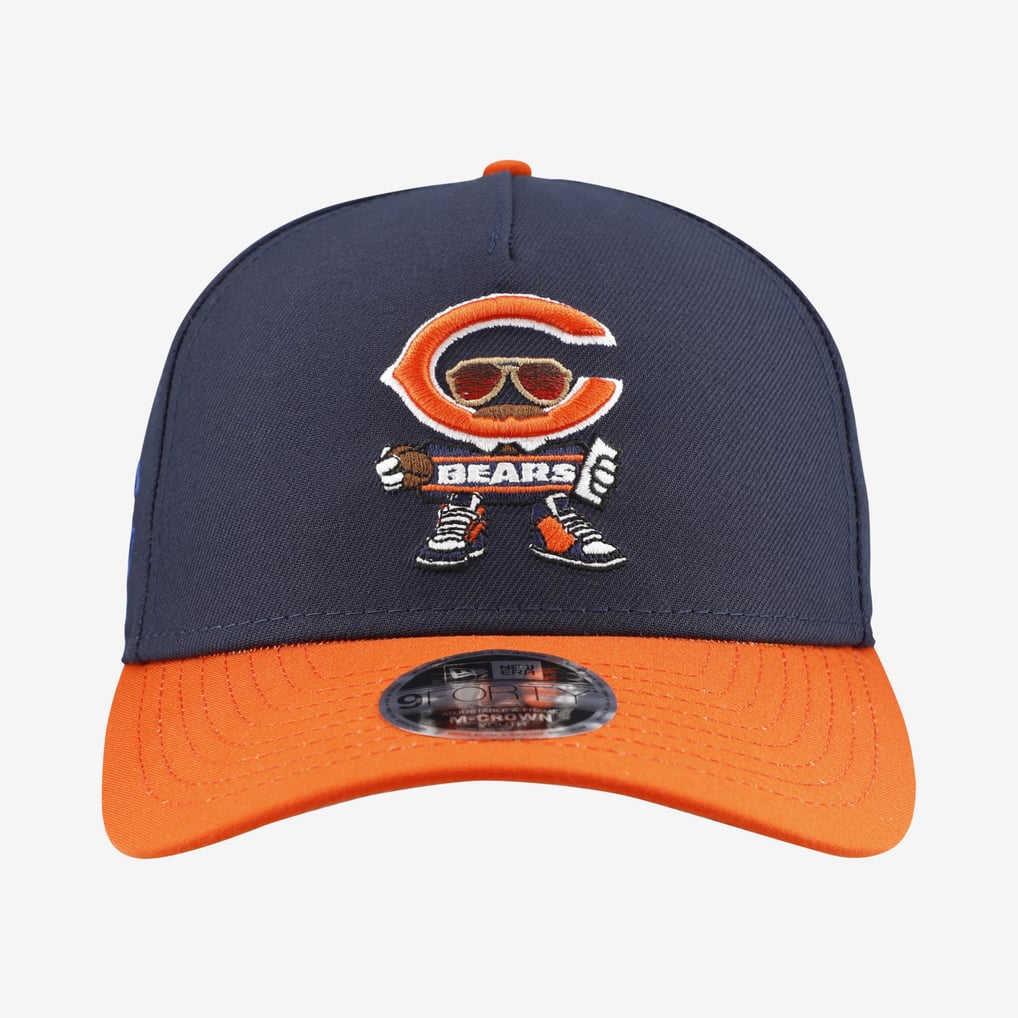 Chicago Bears New Era Youth Cartoon 9FORTY A-Frame Adjustable Hat - Navy