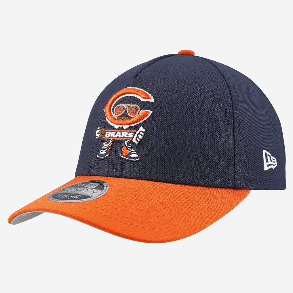 Chicago Bears New Era Youth Cartoon 9FORTY A-Frame Adjustable Hat - Navy