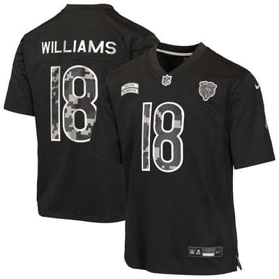 Caleb Williams Chicago Bears Nike Youth 2026 Salute to Service Game Jersey  - Black
