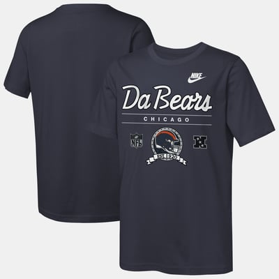  Chicago Bears Nike Youth Hometown Rewind Slub Dri-FIT T-Shirt - Navy